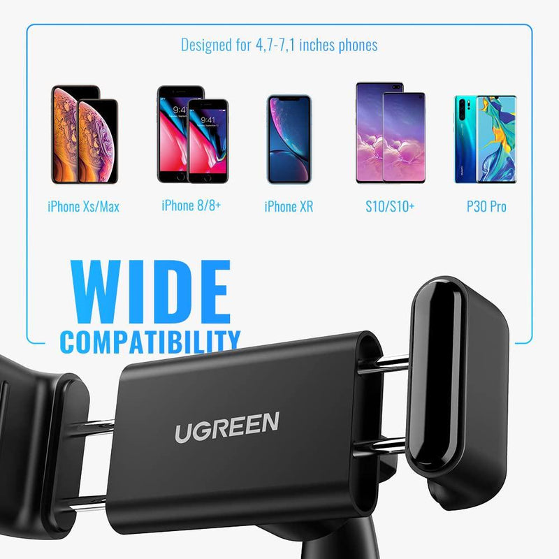 UGREEN Car Mount Cell Phone Dashboard Clip Holder Compatible for iPhone 12 11 Pro Max XR XS Max X 8 7 Plus 6 6S, Samsung Galaxy S10 S9 S8 Plus Note 10 9 8, Google Pixel 3 2 XL, LG V40 V30 G7 G6