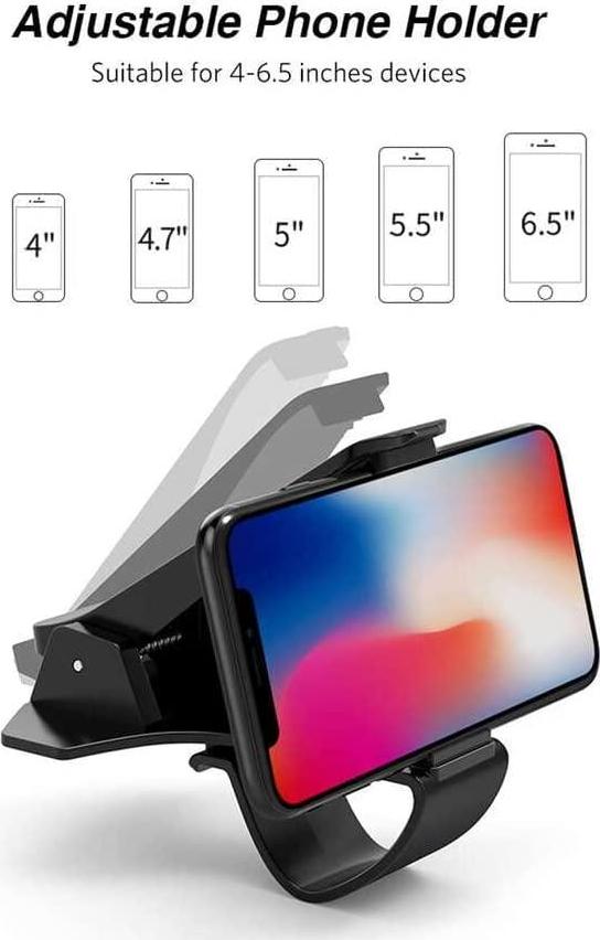 UGREEN Car Phone Holder, Car Mount HUD Design Phone Mount Cradle for Safe Driving, fit for iPhone X 8 7 7P 6s 6P, Samsung Galaxy S9, S6 S7 S8 Edge, Google Pixel, LG, Huawei and 4-6.5 Smartphone