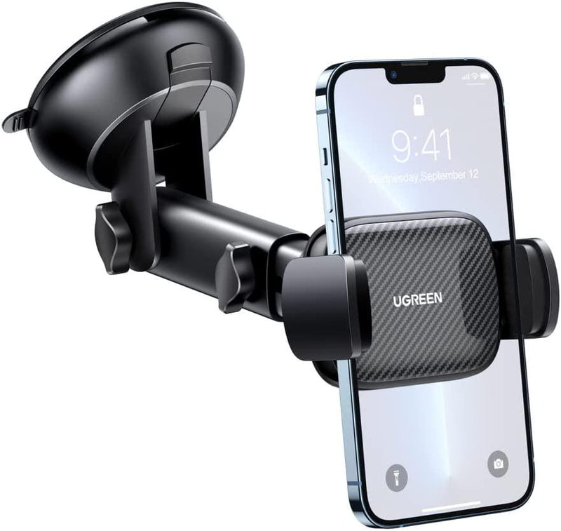UGREEN Car Phone Mount Dashboard Car Holder Windshield Smartphone Cradle Strong Suction for iPhone 13 12 11 Pro Max Xs Max X XR 8 Plus 7 6 6S, Galaxy S10+ S9 S8 Note 9 8, LG G8X G7 V50, and more