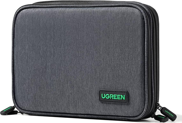 UGREEN Electronic Organizer, Double Layer Travel Gadget Bag USB Cable, SD Card, Hard Drive, Power Bank, Digital Camera, iPad Mini/Nintendo Swith Console/E-Book Tablet (up to 7.9&#039;&#039;)