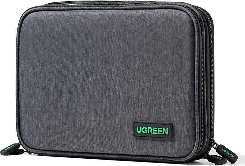 UGREEN Electronic Organizer, Double Layer Travel Gadget Bag USB Cable, SD Card, Hard Drive, Power Bank, Digital Camera, iPad Mini/Nintendo Swith Console/E-Book Tablet (up to 7.9&#039;&#039;)