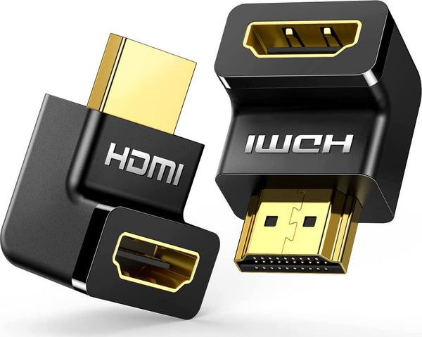 UGREEN HDMI 90 And 270 Degree Right Angle Adapter Gold Plated High Speed HDMI Male to Female Connector Adapter for Roku TV Stick (pack of 2)