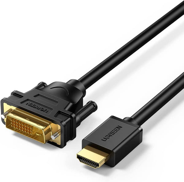 UGREEN HDMI to DVI Cable Bi Directional DVI-D 24+1 Male to HDMI Male High Speed Adapter Cable 1080P Full HD Compatible for Raspberry Pi, Roku, Xbox One, PS4 PS3, Graphics Card, Nintendo Switch, 1M