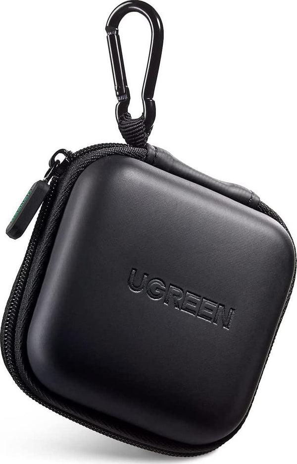 UGREEN Headphone Case Bag, Mini Shockproof Travel Carrying Pouch Bag for Mpow/Powerbeats/AirPods Wireless Earbud Bluetooth Headphone, Wall Charger USB Flash Drive Bluetooth Adapter SD Cards USB Cables