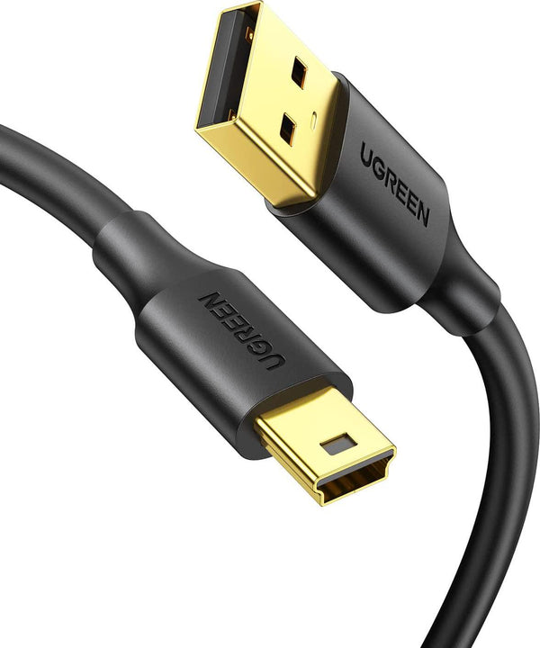 UGREEN Mini USB Cable USB 2.0 Type A Male to Mini B 5-Pin Data Charging Cord for GoPro Hero 3+, PS3 Controller, Digital Camera, Dash Cam, MP3 Player, GPS Receiver, Garmin Nuvi GPS, SatNav, PDAs 1M