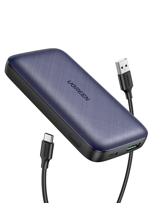 UGREEN Portable Phone Charger PD 20W - USB C Power Bank 10000mAh, Slim Phone Battery Pack Compatible with Galaxy S21/S20/S10/Note 20/Z Flip/A72, iPhone 13/12/11/8, iPad(USB C to A Cable Included)