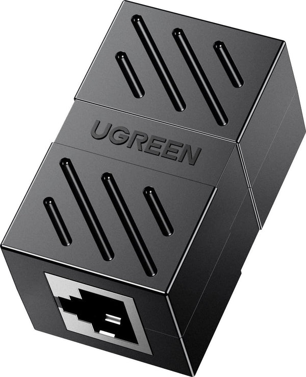 UGREEN RJ45 Coupler Extender, RJ45 Connector Ethernet Cable Adapter, Cat7 Cat6 Cat5e 8P8C RJ45 Adaptor LAN Ethernet Extender Female to Female Network Coupler Converter with Thunder Protection Black