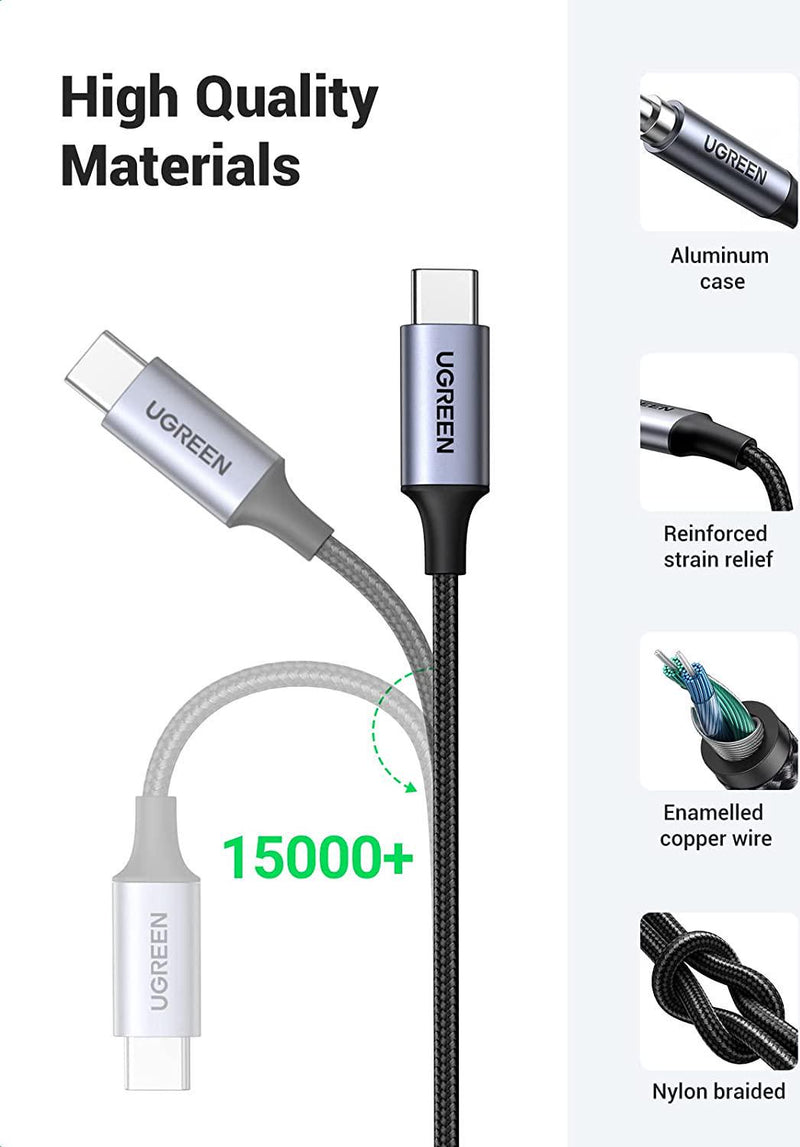 UGREEN USB C to 3.5mm Audio Adapter Hi-Fi Stereo Type C to Aux Headphone Male Cord Car Auxiliary Braided Cable Compatible with Samsung Galaxy S22 S21 S20 Note20 iPad Pro Air Pixel 5, 3.3FT
