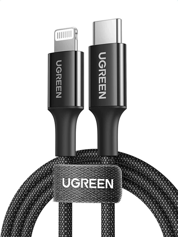 UGREEN USB C to Lightning Cable [1M Apple MFi Certified] Type C PD Fast Charging iPhone Charger Silicone Braided Cord Compatible with iPhone 14 Pro Max/14 Plus 13/12/11/XS, MacBook, iPad, AirPods Pro