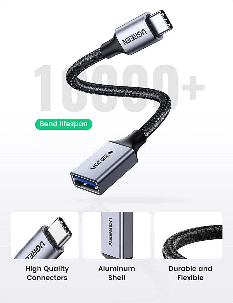 UGREEN USB C to USB 3.0 Adapter, Type C OTG Cable Thunderbolt 3 Male to USB A Female Adaptor 5Gbps Compatible with MacBook Pro 2022/2021/2020, MacBook Air 2022, iPad Pro,Surface Pro 8,Galaxy S22 Ultra
