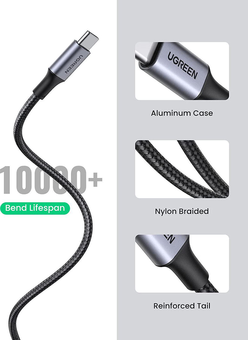 UGREEN USB Type C Cable Nylon Braided USB A to USB C Fast Charger Compatible with Samsung Galaxy S20 S10 S9 Note 10, GoPro Hero 7 5 6, PS5 Xbox Series Controller, LG G8 G7 V40, Nintendo Switch, 0.5M