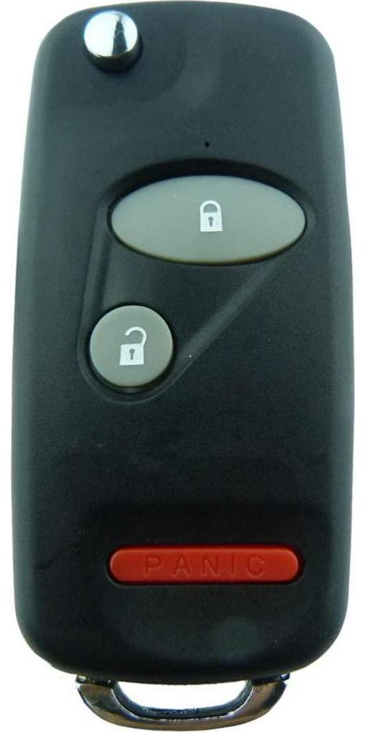 Uncut Blade2.3 Flip 2 +1 Button Folding Replacement Keyless Romote Entry Key Case For Honda Civic 3 Buttons