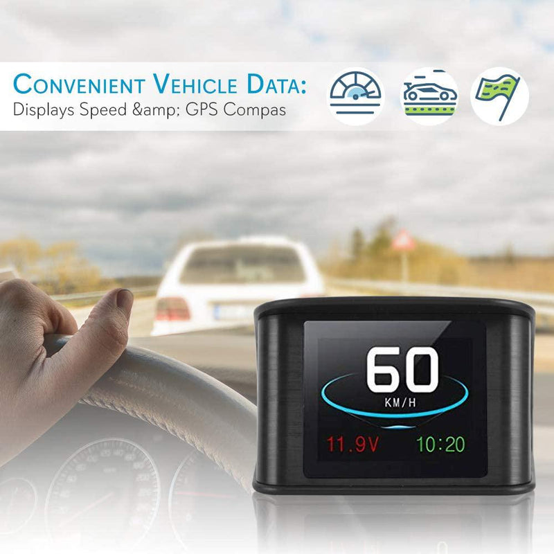 Universal Vehicle Smart HUD Display - 2.6 Digital Mini Car Dashboard H