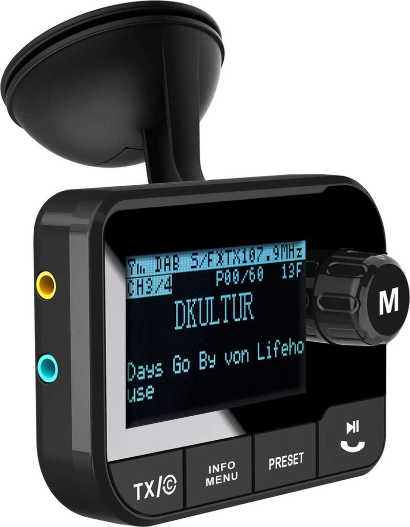 KitSound Car DAB+ Autoradio Adapter Bluetooth Schwarz