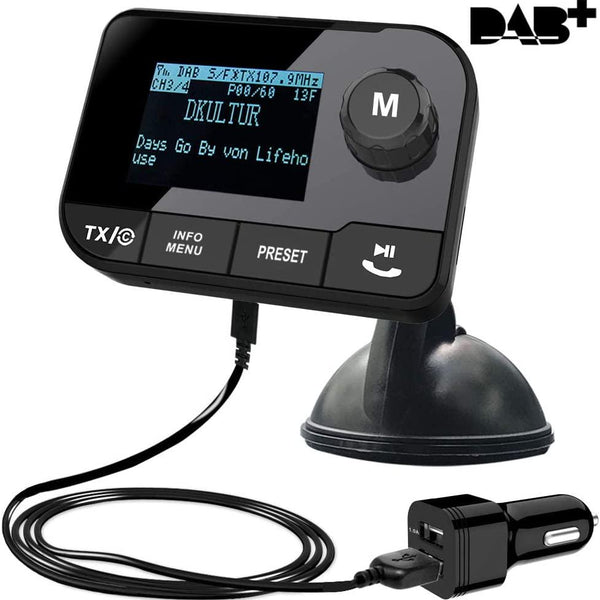 [Upgraded] In Car DAB/DAB+ Radio Adapter, Blufree Portable DAB Car Rad