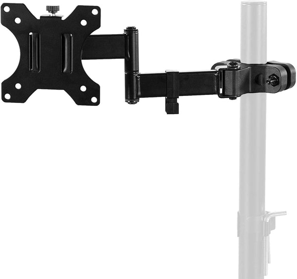 VIVO Steel Universal Full Motion Pole Mount Monitor Arm with Removable 75mm and 100mm VESA Plate, Fits 17 to 32 inch Screens (MOUNT-POLE01A)