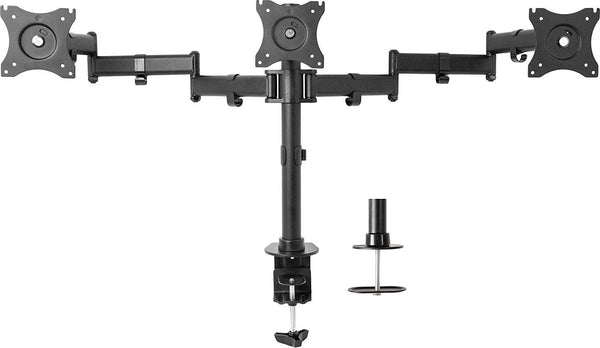 VIVO Triple Monitor Adjustable Mount, Articulating Stand for 3 LCD Screens Up to 24 Inches (Stand-V003M)