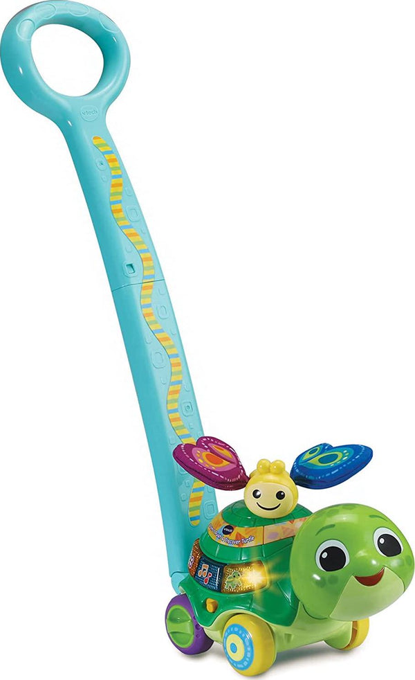 VTech 2-in-1 Push and Discover Turtle - Interactive Push-Along Turtle - 547603 Multicolor