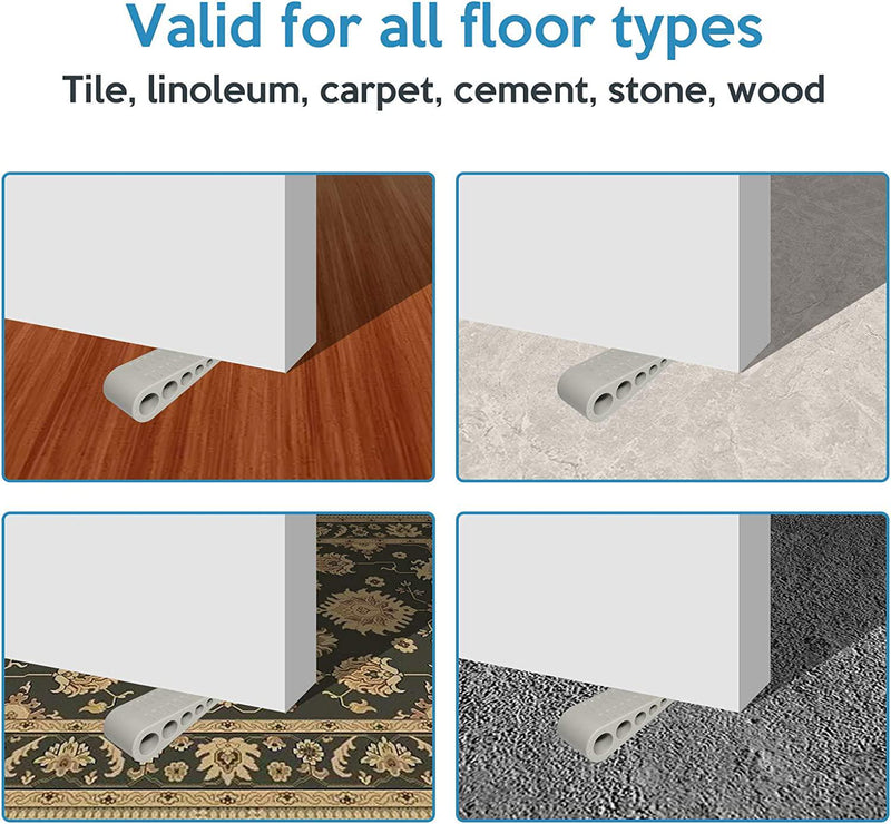 ValueHall Door Stopper 4 Pack Door Stop Wedge Holder Door Stopper for Hand Safe Wood Carpet Laminate Concrete Floor V1B02