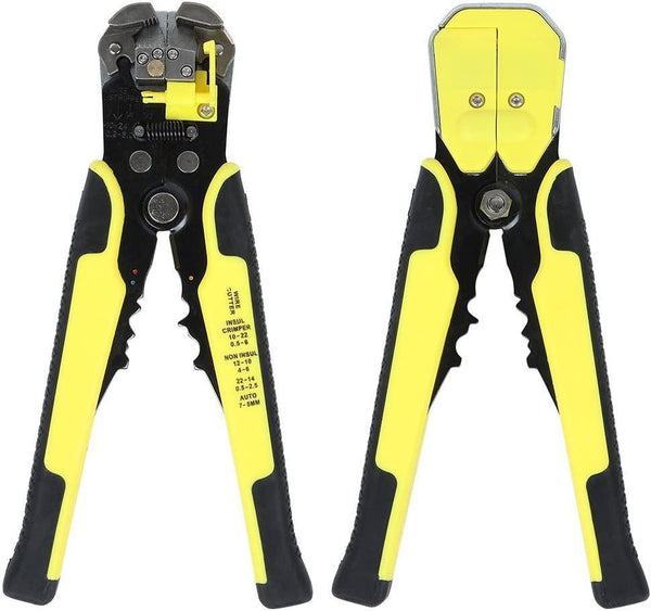 ValueHall Wire Stripper Plier, Self-Adjusting Automatic Wire Stripper Multifunctional Cable Stripping Cutting Peeling Pliers Tool AWG 24-10(0.2~6.0mm²) V7008-1