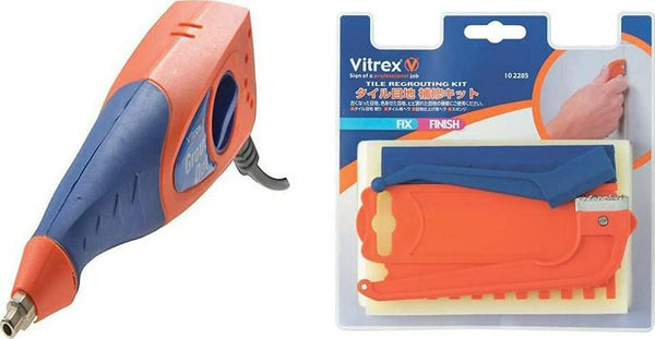 Vitrex VITGO200VT Grout Removal Tool 230V Grout Out and 10 2285 Tile Re-Grouting Kit