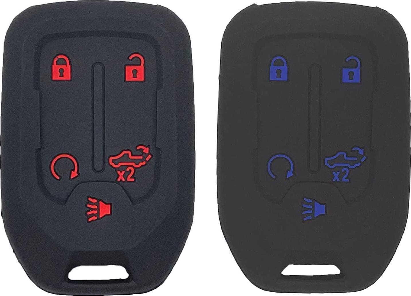 WEIBISS 2 Pack Rubber Key Fob Remote Cover Keyless Entry Case Holder C