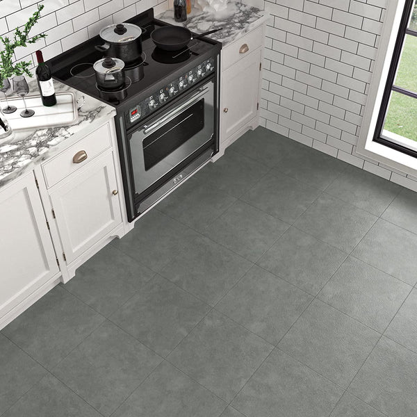 WESTWICK Marble Grey Peel and Stick Floor Tile 12 x 12 in Bathroom Floor Tiles Thick Kitchen Removable Floor Tiles Peel and Stick Waterproof Self Adhesive Vinyl Flooring Peel and Stick Tile 10 PCS