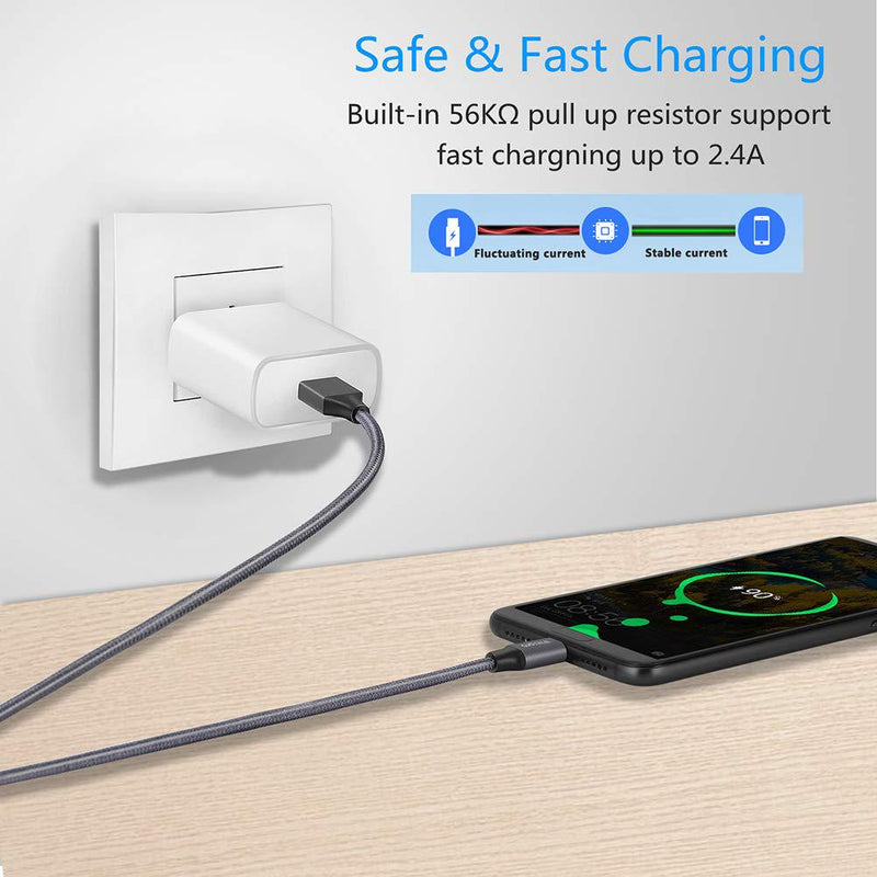 USB Type C Cable,USB A to USB C 2.4A Fast Charging (3.3ft 2