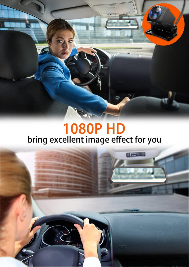 WOLFBOX Original Rear Camera for Mirror Dash Cam, Suitable for G840S/T10, 1080P Waterproof Backup Camera