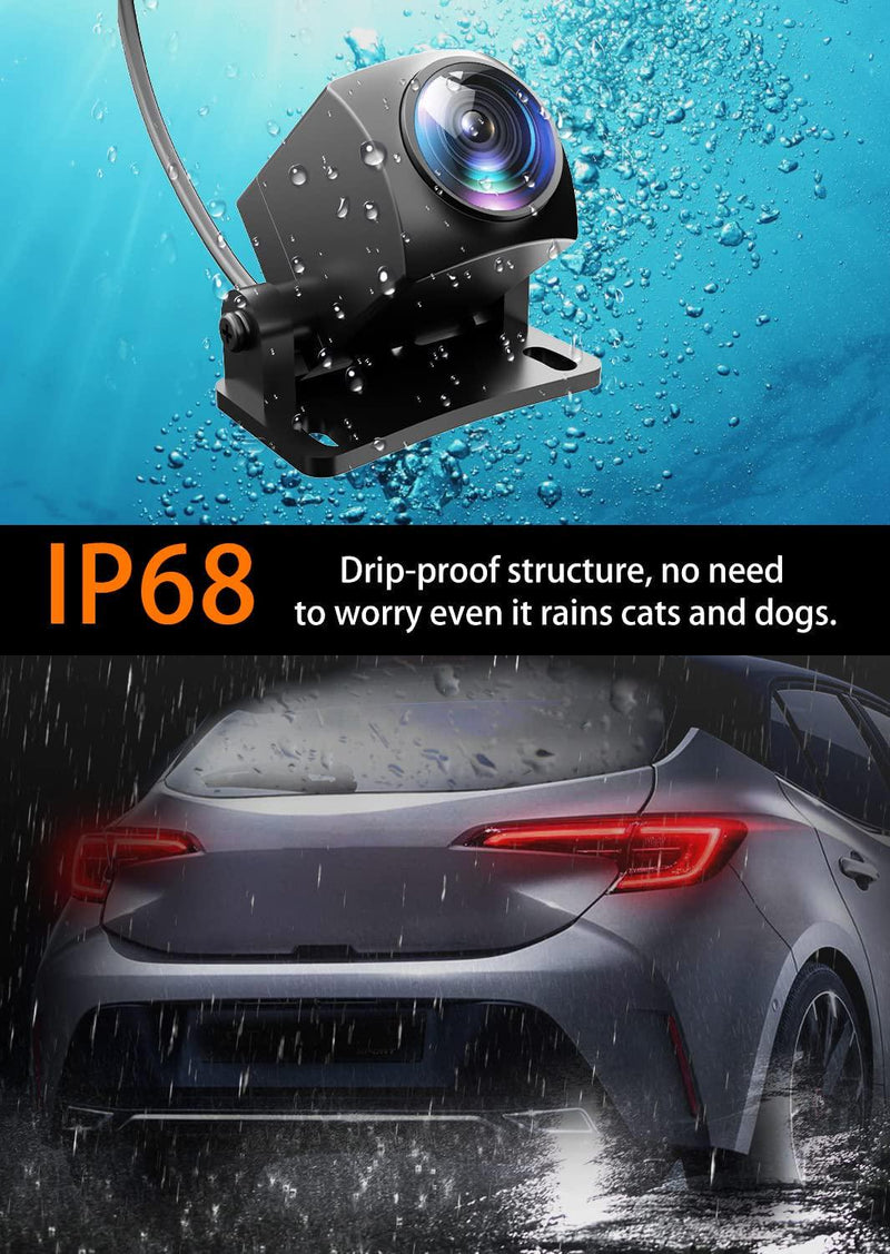 WOLFBOX Original Rear Camera for Mirror Dash Cam, Suitable for G840S/T10, 1080P Waterproof Backup Camera