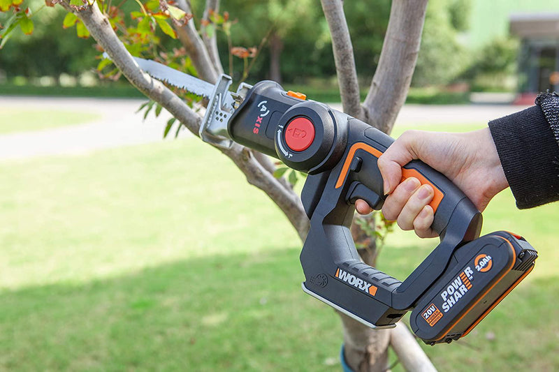 WORX 20V Cordless Universal Saw WX550.3, PowerShare, Jigsaw and Reciprocating Saw, 2 Saws in 1, Accepts All Standard Blades, 2 Batteries