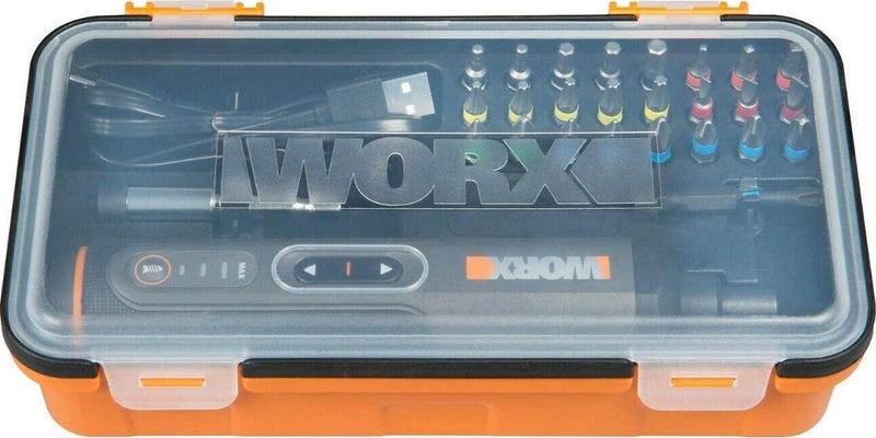 WORX 4V Cordless Screwdriver with 24 Piece Kit, Black WX240
