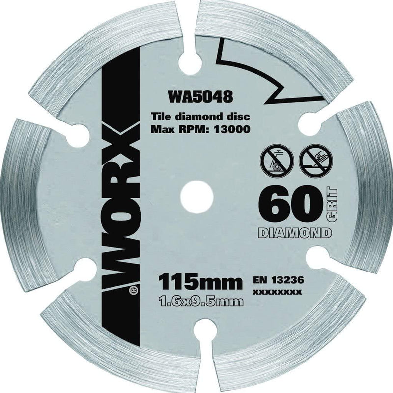 WORX WA5048 WORXSAW 115mm, 60 Grit Diamond Blade