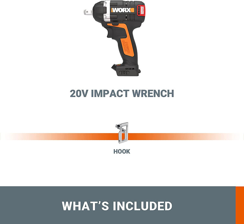 WORX WX279.9 18V (20V Max) Cordless Brushless Impact Wrench - Body Only