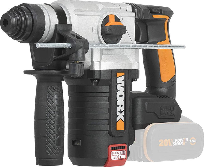 WORX WX380.9 18V (20V MAX) Cordless Brushless 2.0KG Rotary Hammer - (Tool only - Battery and Charger Sold Separately)