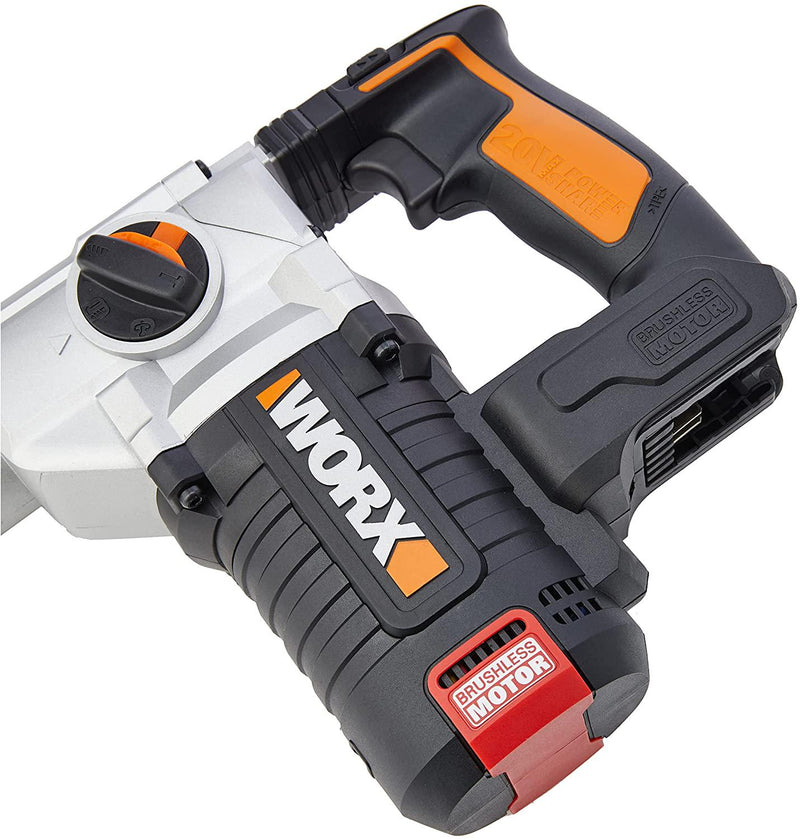 WORX WX380.9 18V (20V MAX) Cordless Brushless 2.0KG Rotary Hammer - (Tool only - Battery and Charger Sold Separately)