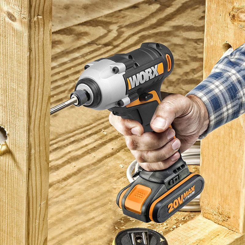 WORX WX938 18V (20V MAX) Impact Driver and Hammer Drill Twin Pack, Black