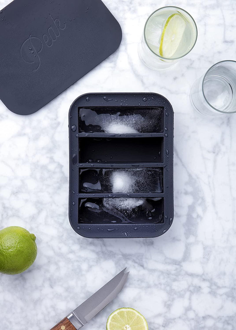 W&P Peak Silicone Everyday Ice Tray w/ Protective Lid | Speckled Pink |  Easy to Remove Ice Cubes | Food Grade Premium Silicone | Dishwasher Safe,  BPA