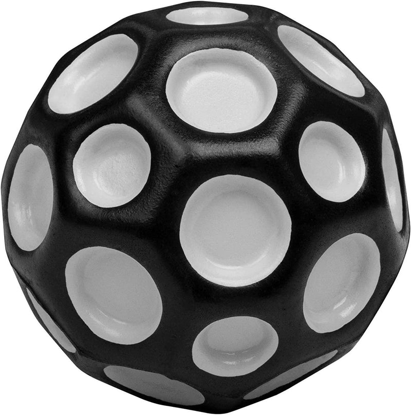 Waboba NASA Moon Ball - Bounces Out of This World - Original Patented Design - Craters Make Pop Sounds When It Hits The Ground - Easy to Grip, Colour - Black/Gray