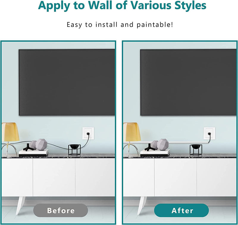 Cord Hider 153in - Cord Covers for Wires - Paintable Cable Hider