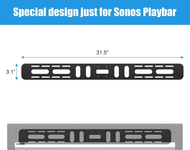 Wall Mount for Sonos Playbar Mounting Bracket Compatible with Sonos Playbar Soundbar TV Mount