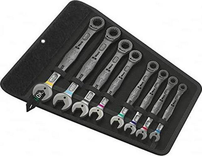 Wera 05020012001 Joker 8 Imperial Set 1 Joker 8 Imperial Set 1 Set of Ratcheting Combination Wrenches 8 Pieces, 8 Pieces, Multi-Colour