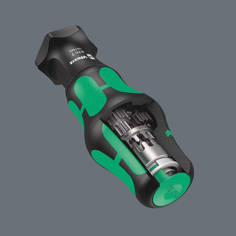 Wera 5057480001 826 T Kraft form Turbo Bits Handle with twist acceleration and Rapidaptor Quick-Release Chuck, 1/4 x 146 mm