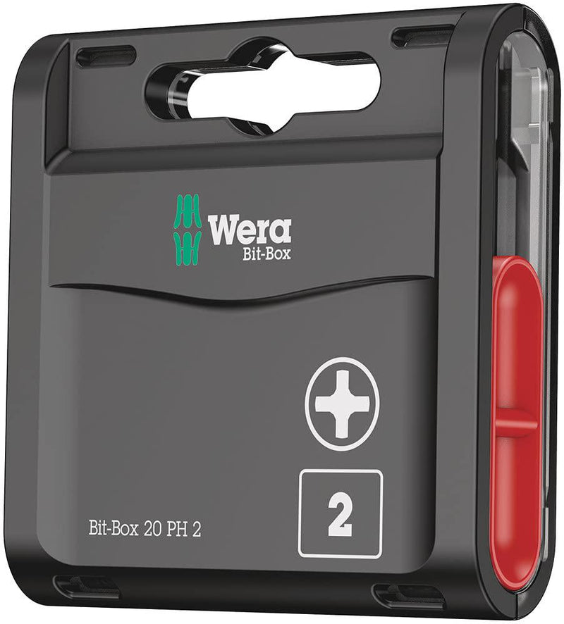 Wera 5057750001 Bit-Box 20 PH Phillips Bit-Box (Pack of 20), PH 2
