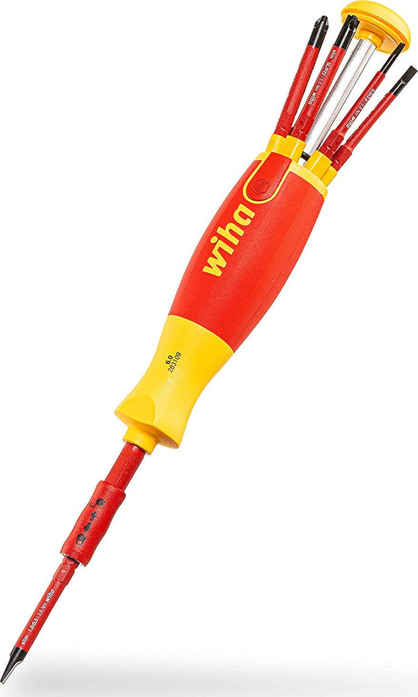 Wiha 38613, Schlitz/PH/SL+PZ (Klemmschrauben) im Blister, Red Yellow