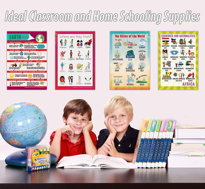 World Facts Learning Posters (6-Pack)