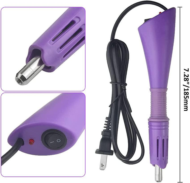  Hotfix Applicator, DIY Rhinestone Wand Setter Tool Kit Include  7 Different Sizes Tips, Tweezers & Brush Cleaning kit, 2 Pencils, and  Hot-Fix Crystal Rhinestones (10 Colors Rhinestone) (Purple) : Arts, Crafts