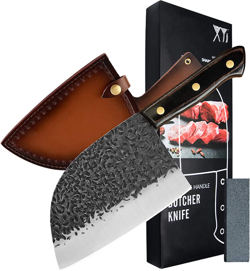 XYJ 2-pieces Set Chef Knife Sleeves Leather Cover Sheath For 8