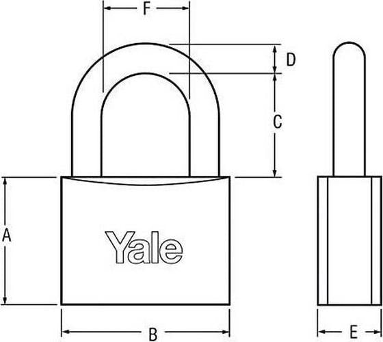 Yale Lock Y1100050080 Standard 50 mm (Blister Pack)