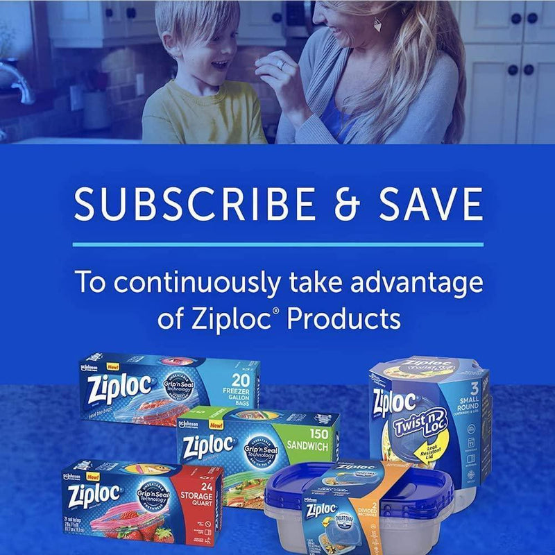 Ziploc Slider Freezer Bags with Power Shield Technology, Gallon Gallon